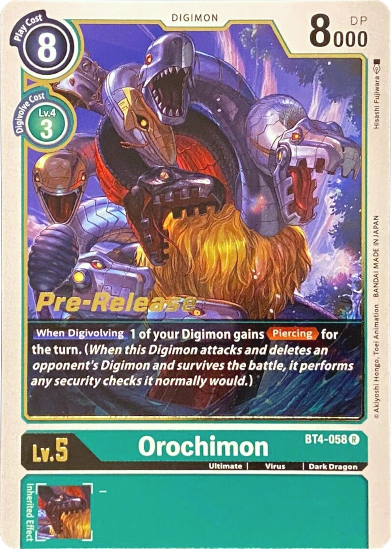 Orochimon [BT4-058] [Great Legend Pre-Release Promos] | Shuffle n Cut Hobbies & Games