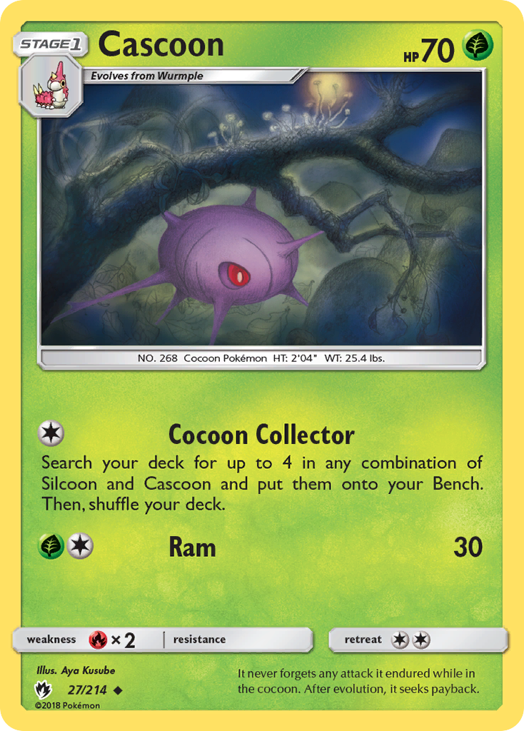 Cascoon (27/214) [Sun & Moon: Lost Thunder] | Shuffle n Cut Hobbies & Games