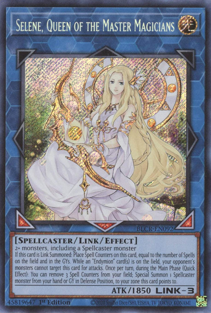 Selene, Queen of the Master Magicians [BLCR-EN092] Secret Rare | Shuffle n Cut Hobbies & Games