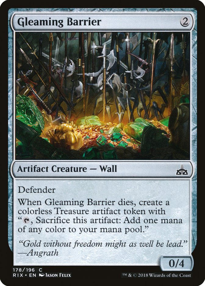 Gleaming Barrier [Rivals of Ixalan] | Shuffle n Cut Hobbies & Games