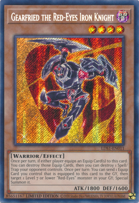 Gearfried the Red-Eyes Iron Knight [LDS1-EN011] Secret Rare | Shuffle n Cut Hobbies & Games