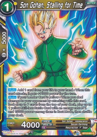 Son Gohan, Stalling for Time [BT12-091] | Shuffle n Cut Hobbies & Games