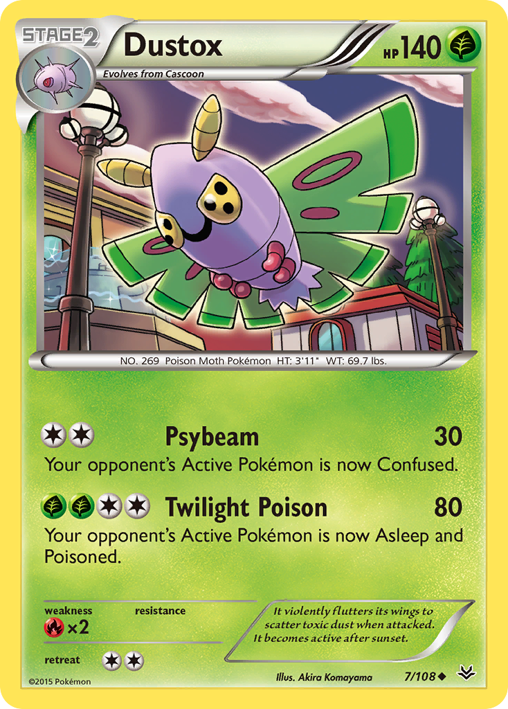 Dustox (7/108) [XY: Roaring Skies] | Shuffle n Cut Hobbies & Games