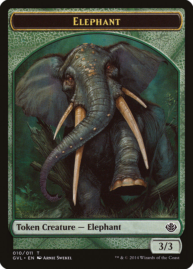 Elephant Token (Garruk vs. Liliana) [Duel Decks Anthology Tokens] | Shuffle n Cut Hobbies & Games