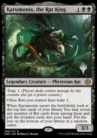 Karumonix, the Rat King (Promo Pack) [Phyrexia: All Will Be One Promos] | Shuffle n Cut Hobbies & Games