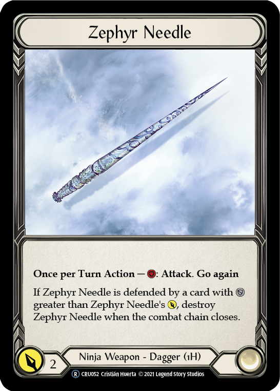 Zephyr Needle [U-CRU052-RF] (Crucible of War Unlimited)  Unlimited Rainbow Foil | Shuffle n Cut Hobbies & Games