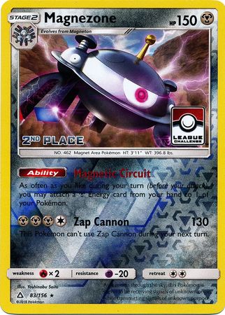 Magnezone (83/156) (League Promo 2nd Place) [Sun & Moon: Ultra Prism] | Shuffle n Cut Hobbies & Games