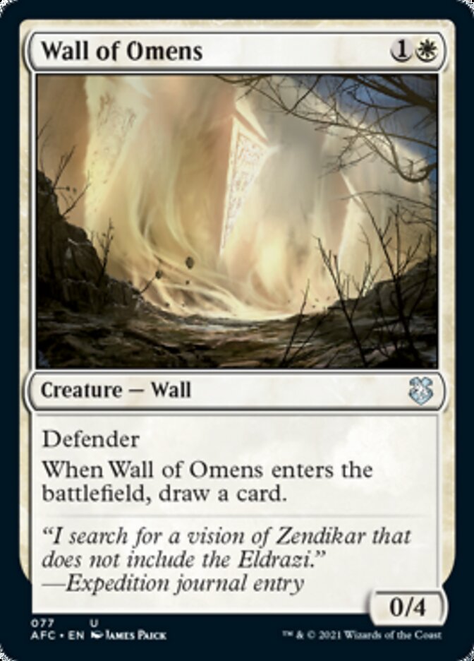 Wall of Omens [Dungeons & Dragons: Adventures in the Forgotten Realms Commander] | Shuffle n Cut Hobbies & Games