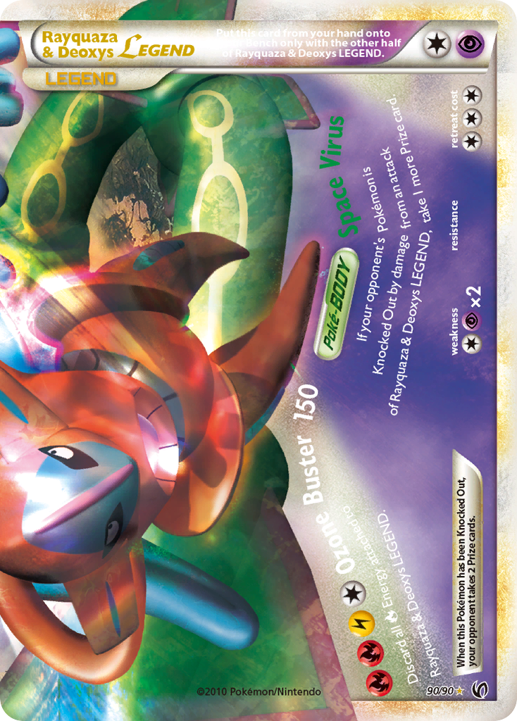 Rayquaza & Deoxys LEGEND (90/90) [HeartGold & SoulSilver: Undaunted] | Shuffle n Cut Hobbies & Games