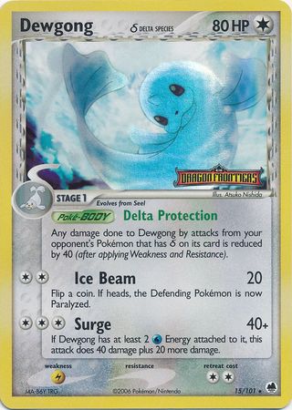 Dewgong (15/101) (Delta Species) (Stamped) [EX: Dragon Frontiers] | Shuffle n Cut Hobbies & Games