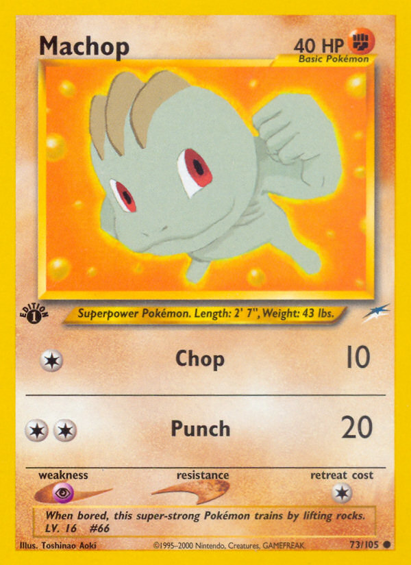 Machop (73/105) [Neo Destiny 1st Edition] | Shuffle n Cut Hobbies & Games