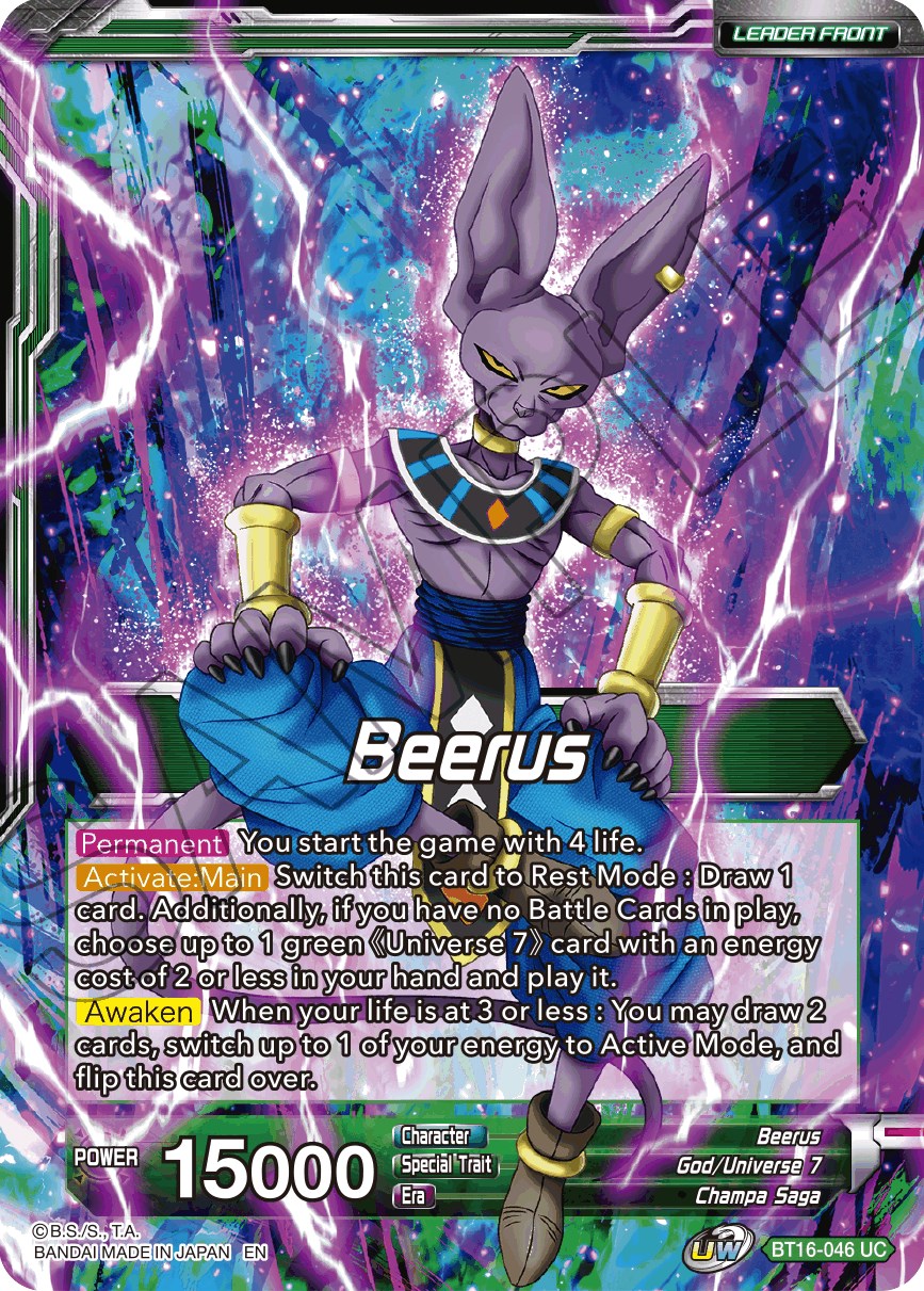 Beerus // Beerus, Victory at All Costs (BT16-046) [Realm of the Gods Prerelease Promos] | Shuffle n Cut Hobbies & Games