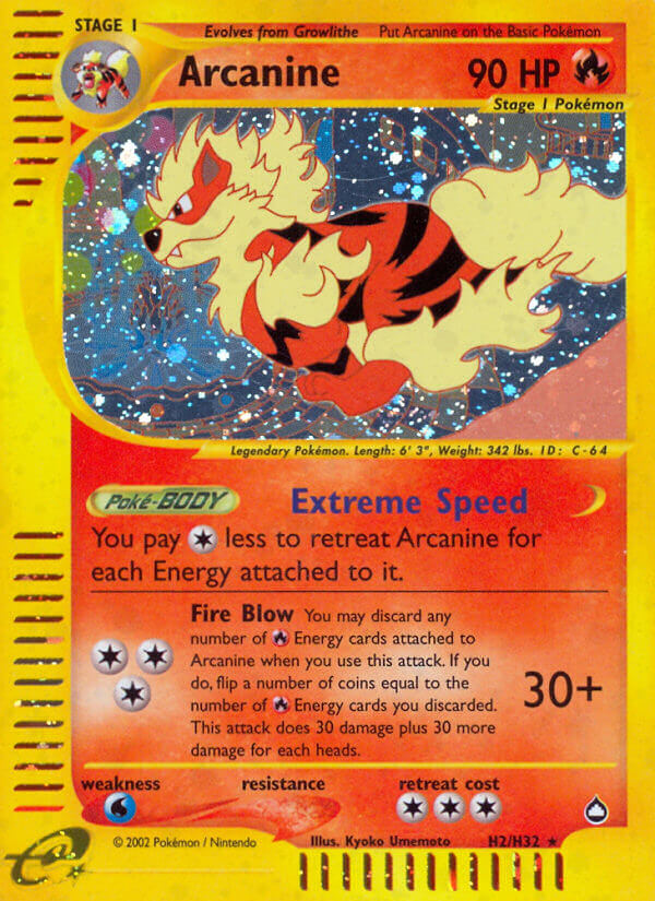 Arcanine (H2/H32) [Aquapolis] | Shuffle n Cut Hobbies & Games