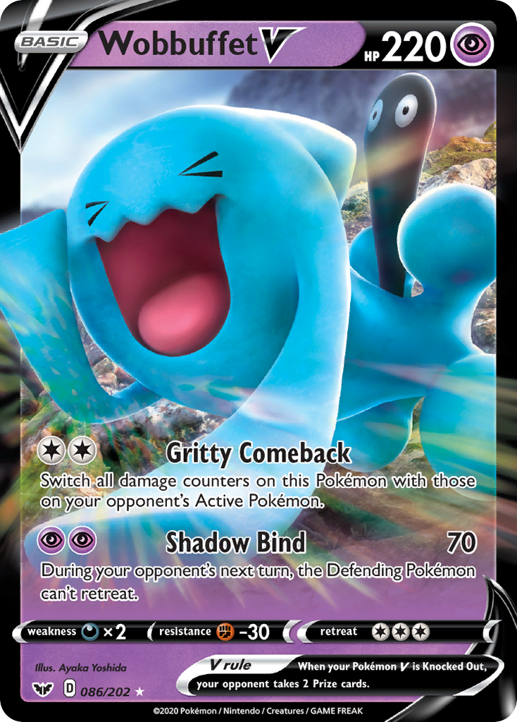 Wobbuffet V (086/202) [Sword & Shield: Base Set] | Shuffle n Cut Hobbies & Games