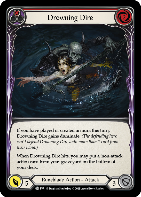 Drowning Dire (Red) [EVR110] (Everfest)  1st Edition Normal | Shuffle n Cut Hobbies & Games