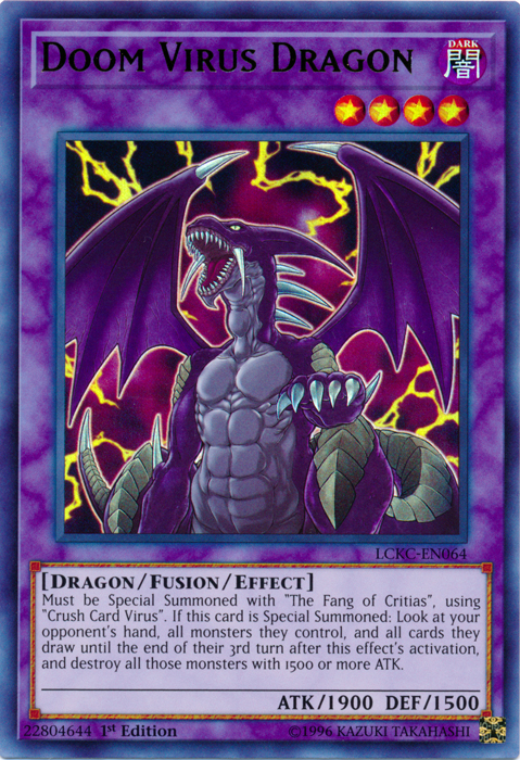 Doom Virus Dragon [LCKC-EN064] Ultra Rare | Shuffle n Cut Hobbies & Games