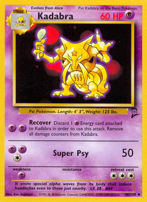 Kadabra (46/130) [Base Set 2] | Shuffle n Cut Hobbies & Games