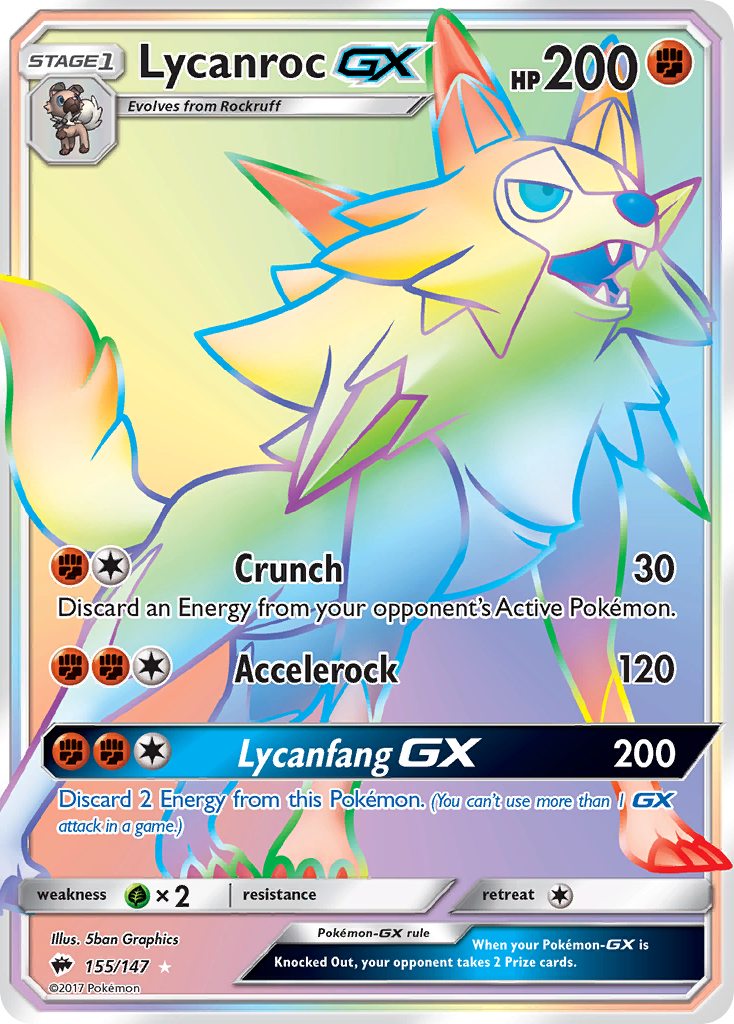 Lycanroc GX (155/147) [Sun & Moon: Burning Shadows] | Shuffle n Cut Hobbies & Games