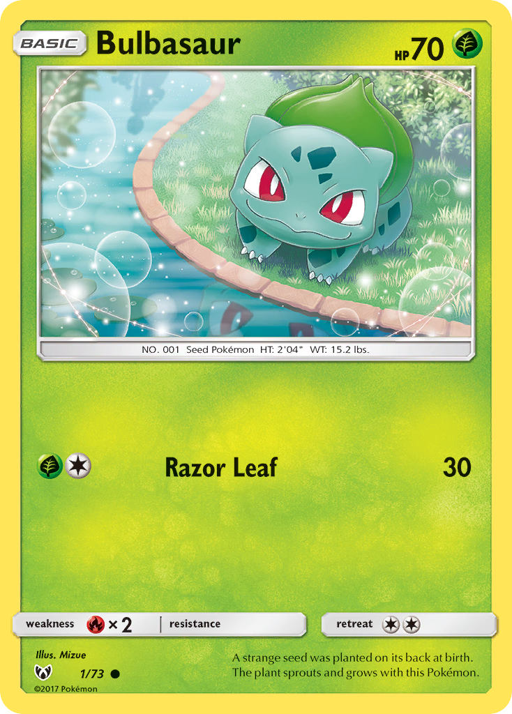 Bulbasaur (1/73) [Sun & Moon: Shining Legends] | Shuffle n Cut Hobbies & Games