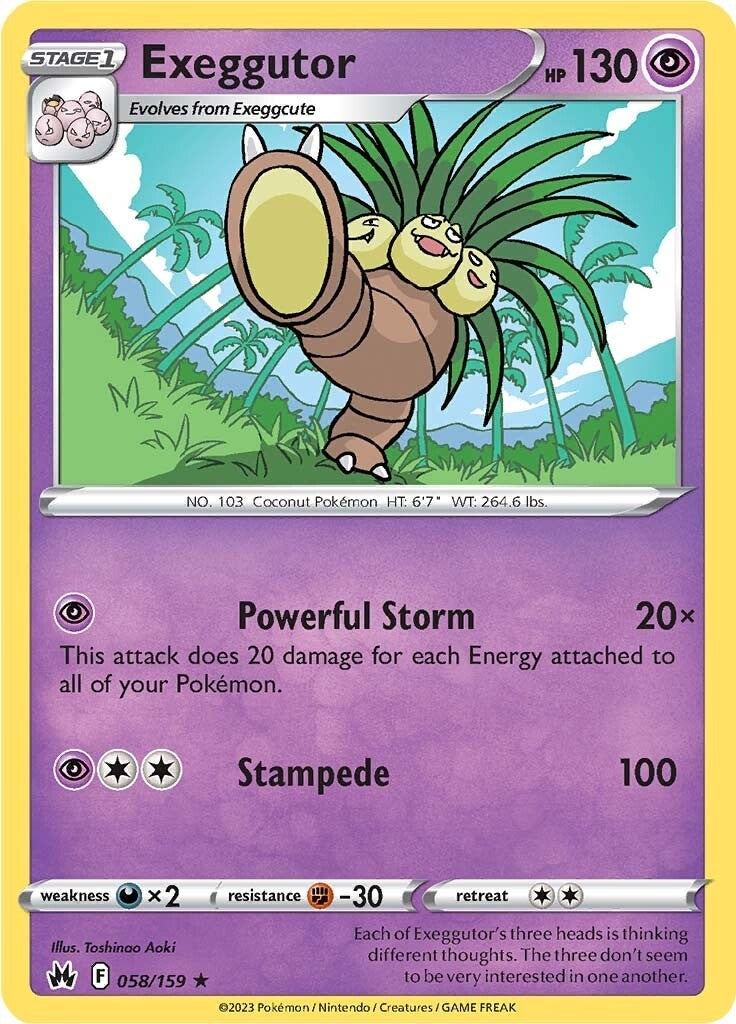 Exeggutor (058/159) [Sword & Shield: Crown Zenith] | Shuffle n Cut Hobbies & Games