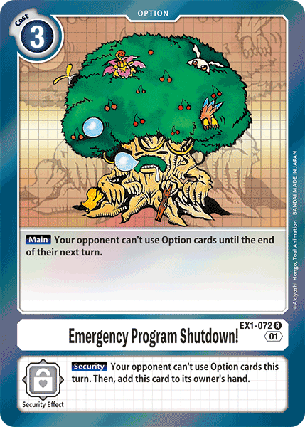 Emergency Program Shutdown! [EX1-072] [Classic Collection] | Shuffle n Cut Hobbies & Games