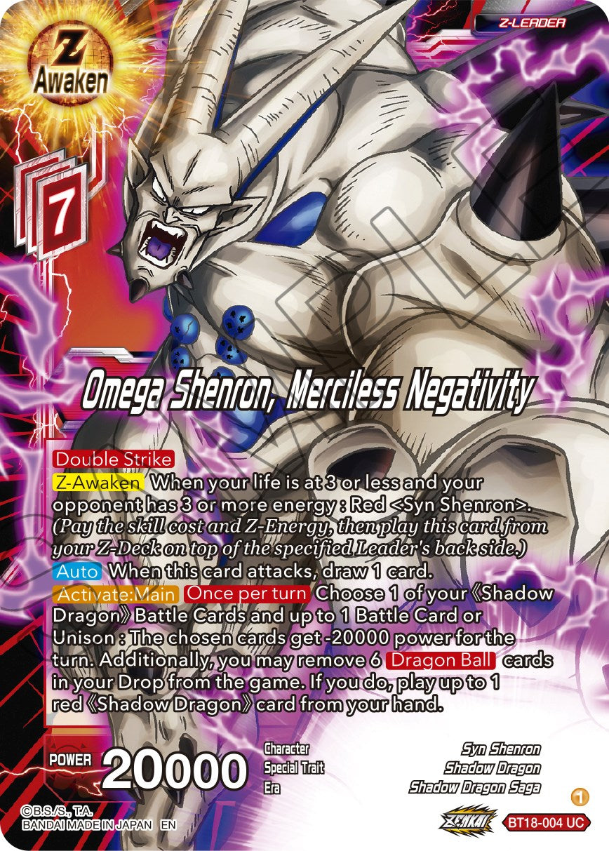 Omega Shenron, Merciless Negativity (BT18-004) [Dawn of the Z-Legends] | Shuffle n Cut Hobbies & Games