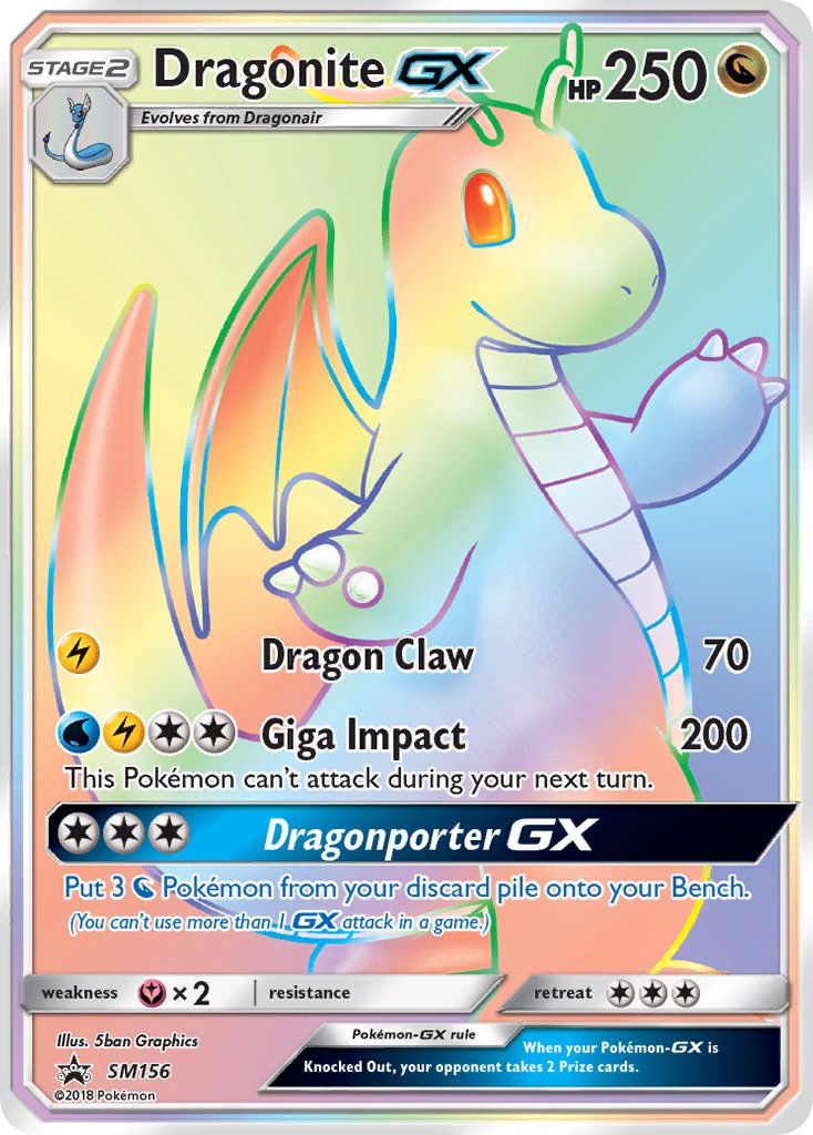 Dragonite GX (SM156) [Sun & Moon: Black Star Promos] | Shuffle n Cut Hobbies & Games