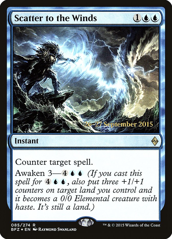 Scatter to the Winds [Battle for Zendikar Prerelease Promos] | Shuffle n Cut Hobbies & Games