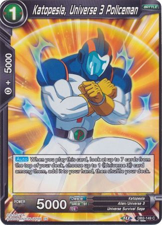 Katopesla, Universe 3 Policeman (Reprint) (DB2-149) [Battle Evolution Booster] | Shuffle n Cut Hobbies & Games