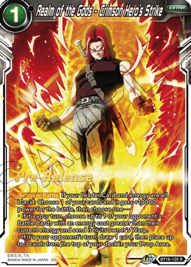 Realm of the Gods - Crimson Hero's Strike (BT16-125) [Realm of the Gods Prerelease Promos] | Shuffle n Cut Hobbies & Games