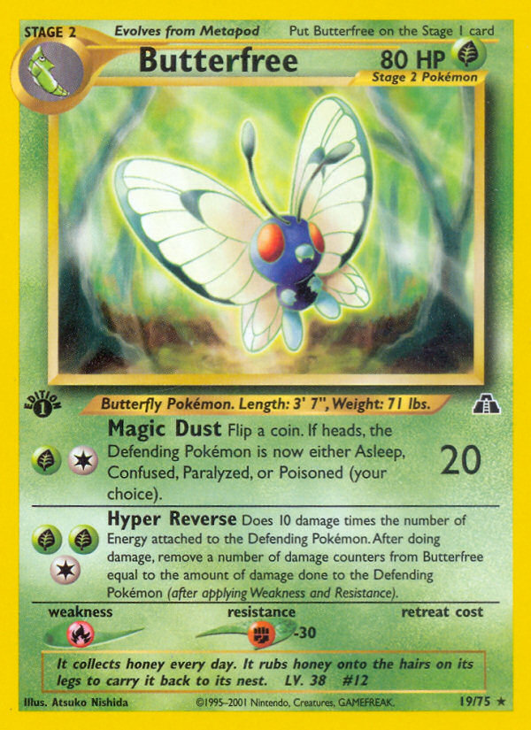 Butterfree (19/75) [Neo Discovery 1st Edition] | Shuffle n Cut Hobbies & Games