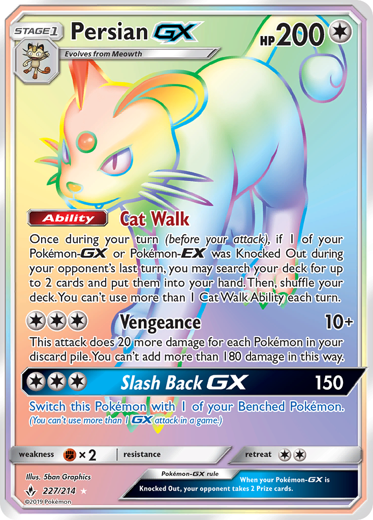 Persian GX (227/214) [Sun & Moon: Unbroken Bonds] | Shuffle n Cut Hobbies & Games