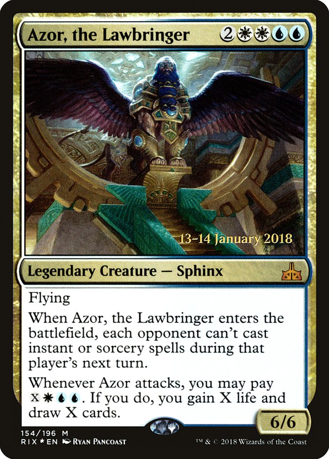 Azor, the Lawbringer [Rivals of Ixalan Prerelease Promos] | Shuffle n Cut Hobbies & Games