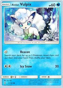 Alolan Vulpix (21/145) (Ice Path FTW - Zachary Bokhari) [World Championships 2017] | Shuffle n Cut Hobbies & Games