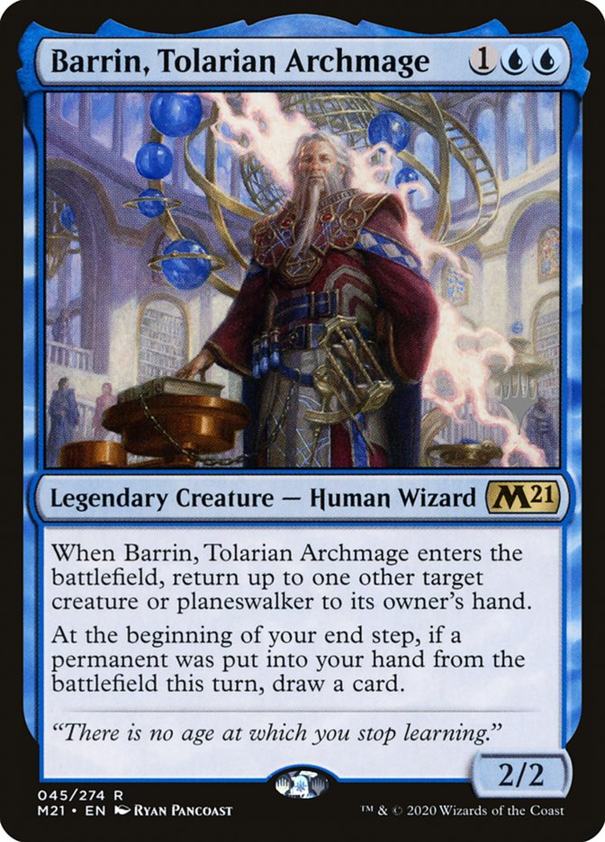 Barrin, Tolarian Archmage (Promo Pack) [Core Set 2021 Promos] | Shuffle n Cut Hobbies & Games