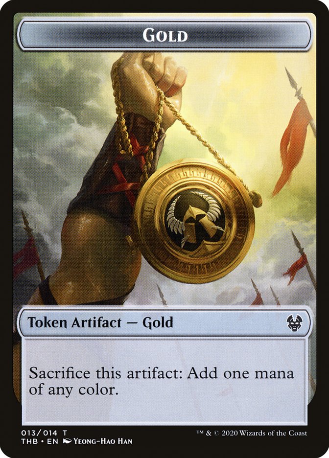 Satyr // Gold Double-Sided Token [Theros Beyond Death Tokens] | Shuffle n Cut Hobbies & Games