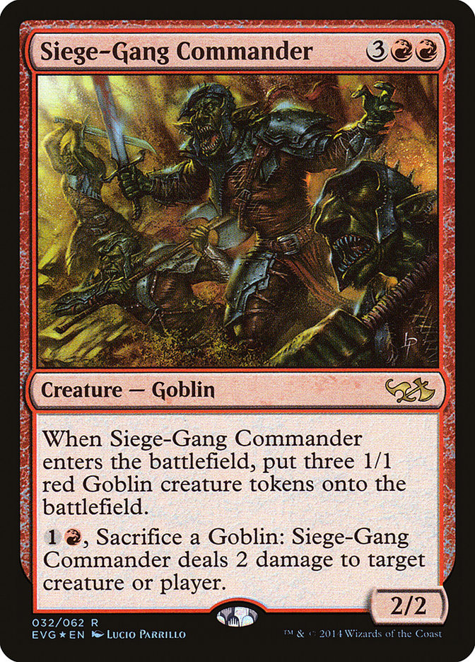 Siege-Gang Commander (Elves vs. Goblins) [Duel Decks Anthology] | Shuffle n Cut Hobbies & Games