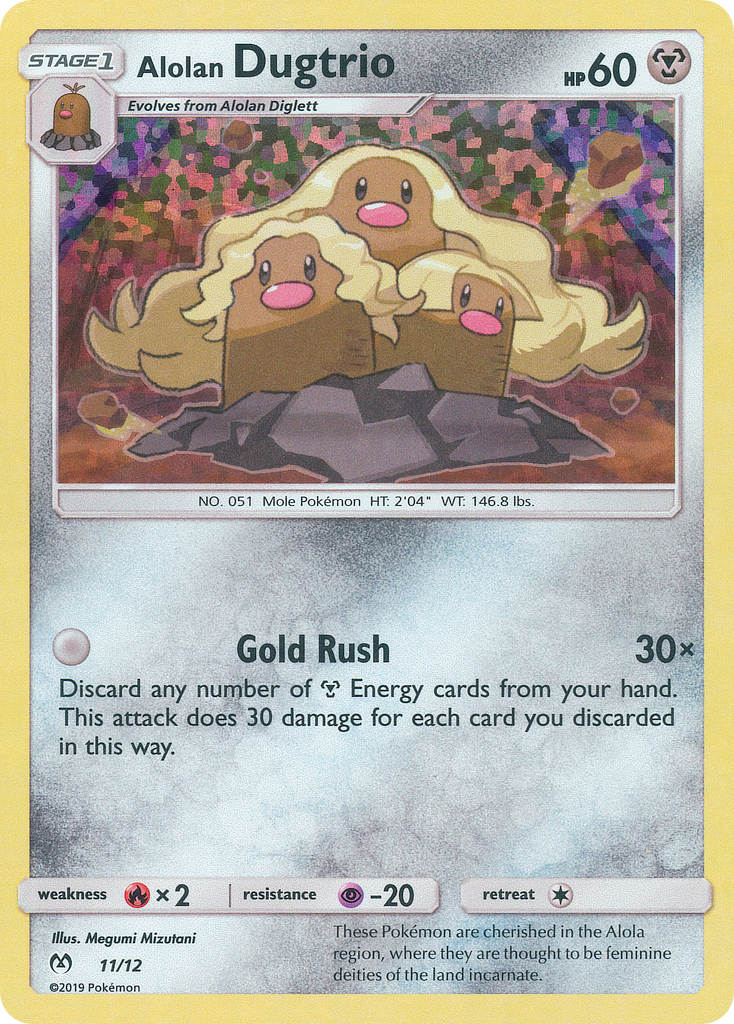 Alolan Dugtrio (11/12) [McDonald's Promos: 2019 Collection] | Shuffle n Cut Hobbies & Games