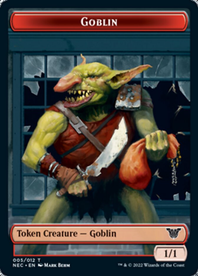 Smoke Blessing // Goblin Double-Sided Token [Kamigawa: Neon Dynasty Commander Tokens] | Shuffle n Cut Hobbies & Games