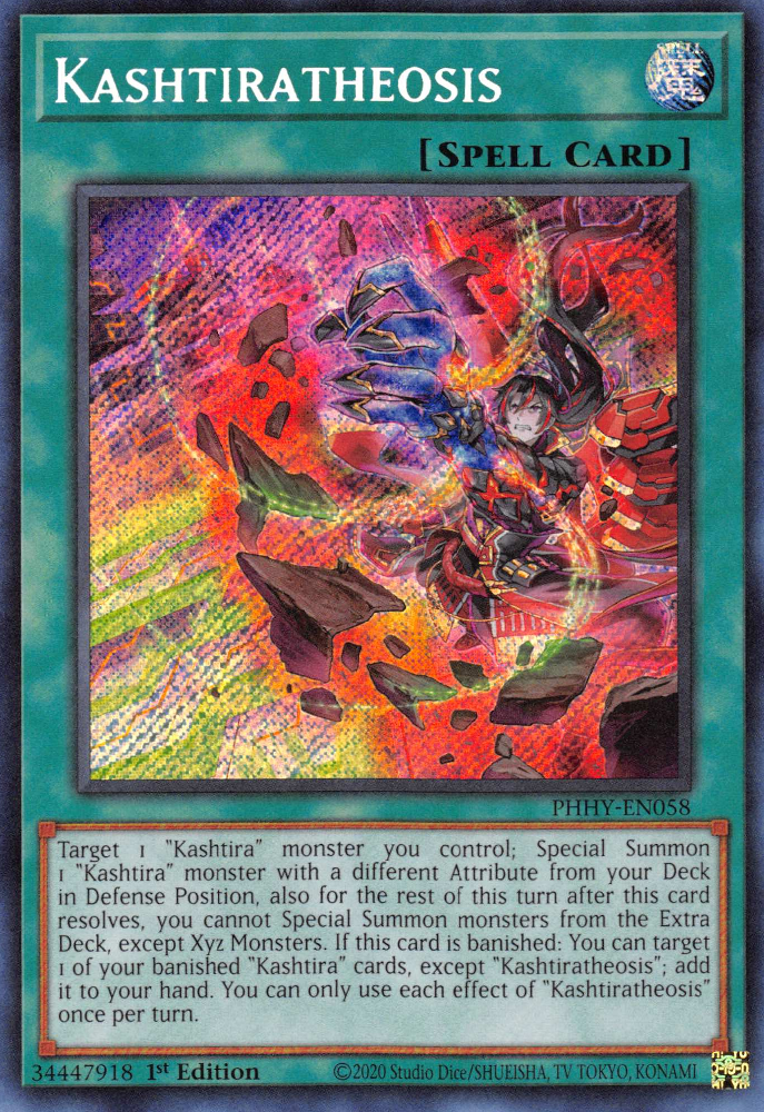 Kashtiratheosis [PHHY-EN058] Secret Rare | Shuffle n Cut Hobbies & Games