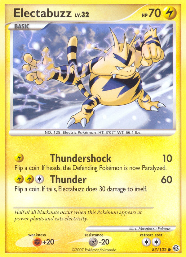 Electabuzz (87/132) [Diamond & Pearl: Secret Wonders] | Shuffle n Cut Hobbies & Games