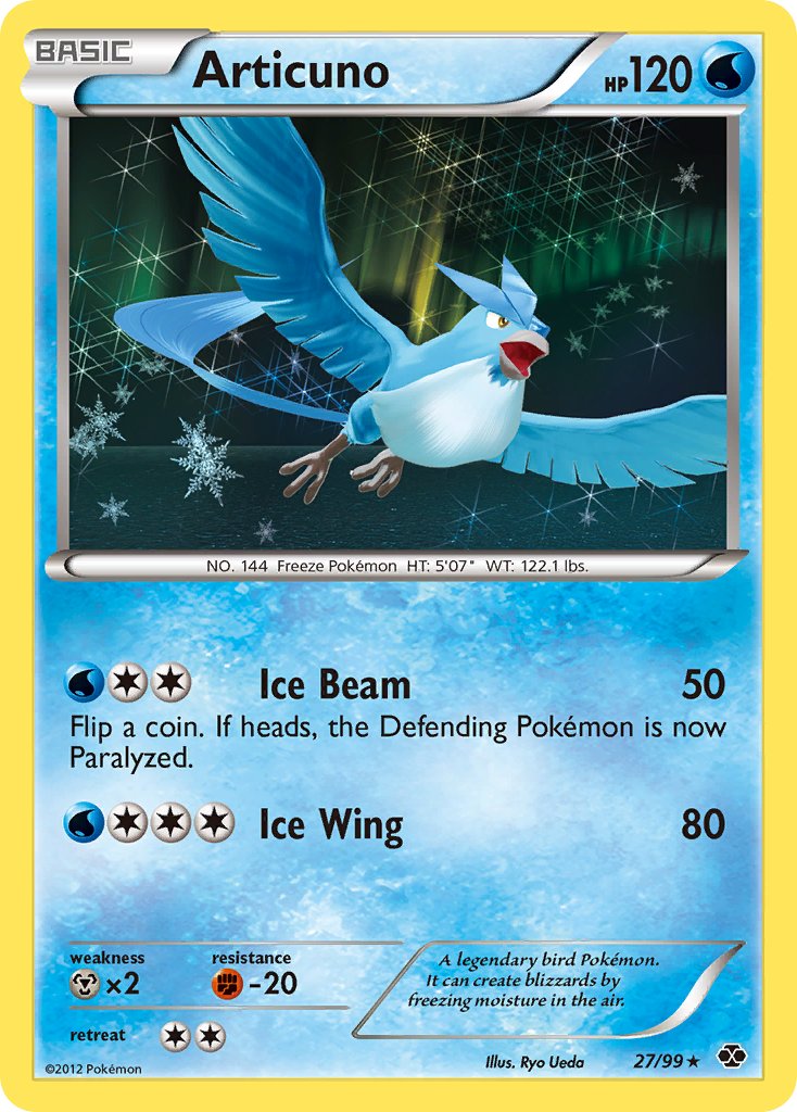 Articuno (27/99) (Blister Exclusive) [Black & White: Next Destinies] | Shuffle n Cut Hobbies & Games