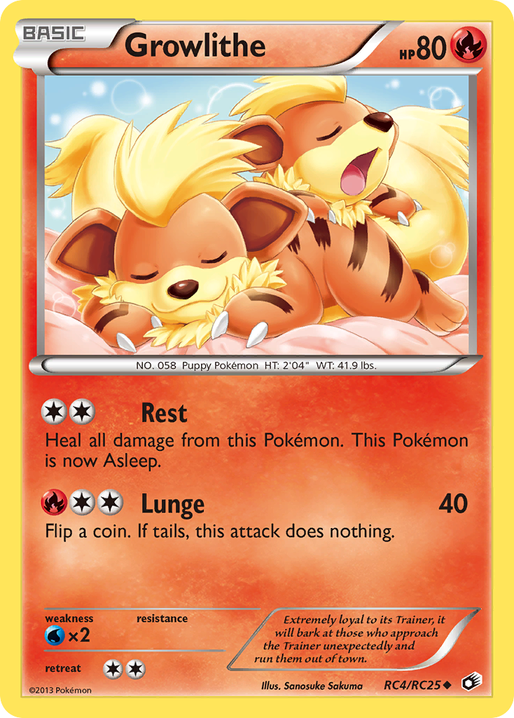 Growlithe (RC4/RC25) [Black & White: Legendary Treasures] | Shuffle n Cut Hobbies & Games