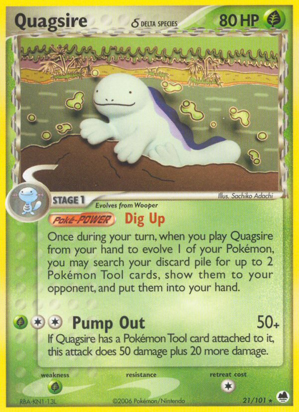 Quagsire (21/101) (Delta Species) [EX: Dragon Frontiers] | Shuffle n Cut Hobbies & Games