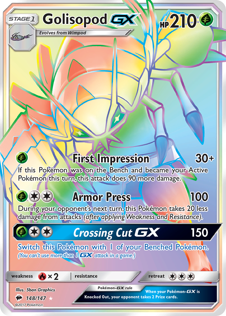 Golisopod GX (148/147) [Sun & Moon: Burning Shadows] | Shuffle n Cut Hobbies & Games