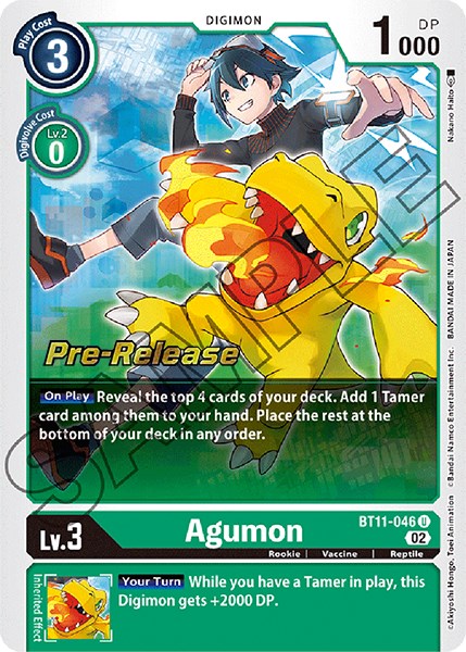 Agumon [BT11-046] [Dimensional Phase Pre-Release Promos] | Shuffle n Cut Hobbies & Games