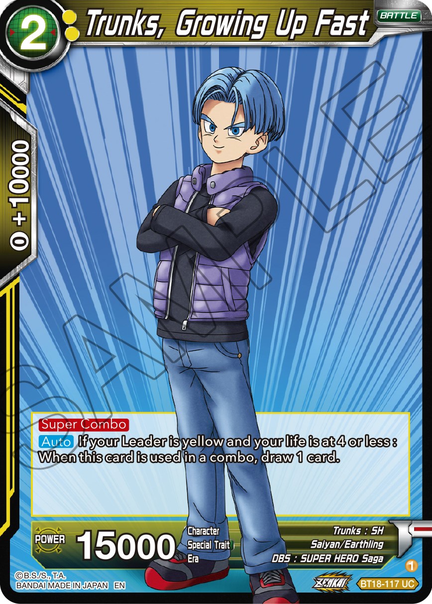 Trunks, Growing Up Fast (BT18-117) [Dawn of the Z-Legends] | Shuffle n Cut Hobbies & Games