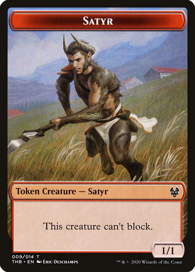 Goat // Satyr Double-Sided Token [Theros Beyond Death Tokens] | Shuffle n Cut Hobbies & Games