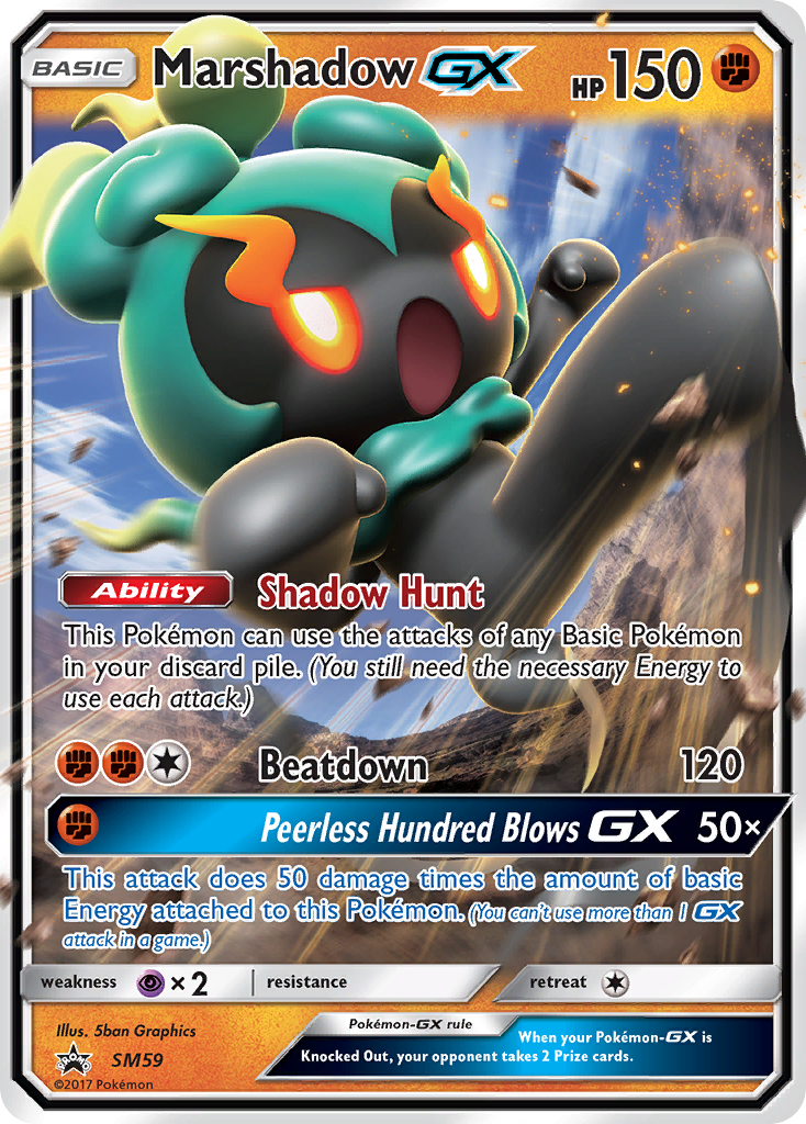 Marshadow GX (SM59) [Sun & Moon: Black Star Promos] | Shuffle n Cut Hobbies & Games