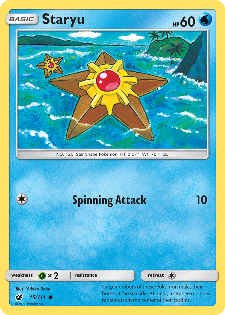 Staryu (15/111) [Sun & Moon: Crimson Invasion] | Shuffle n Cut Hobbies & Games